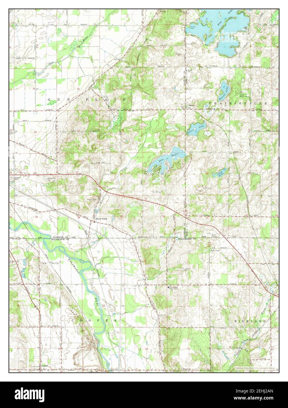 Kalamazoo NE, Michigan, map 1967, 1:24000, United States of America by Timeless Maps, data U.S. Geological Survey Foto Stock