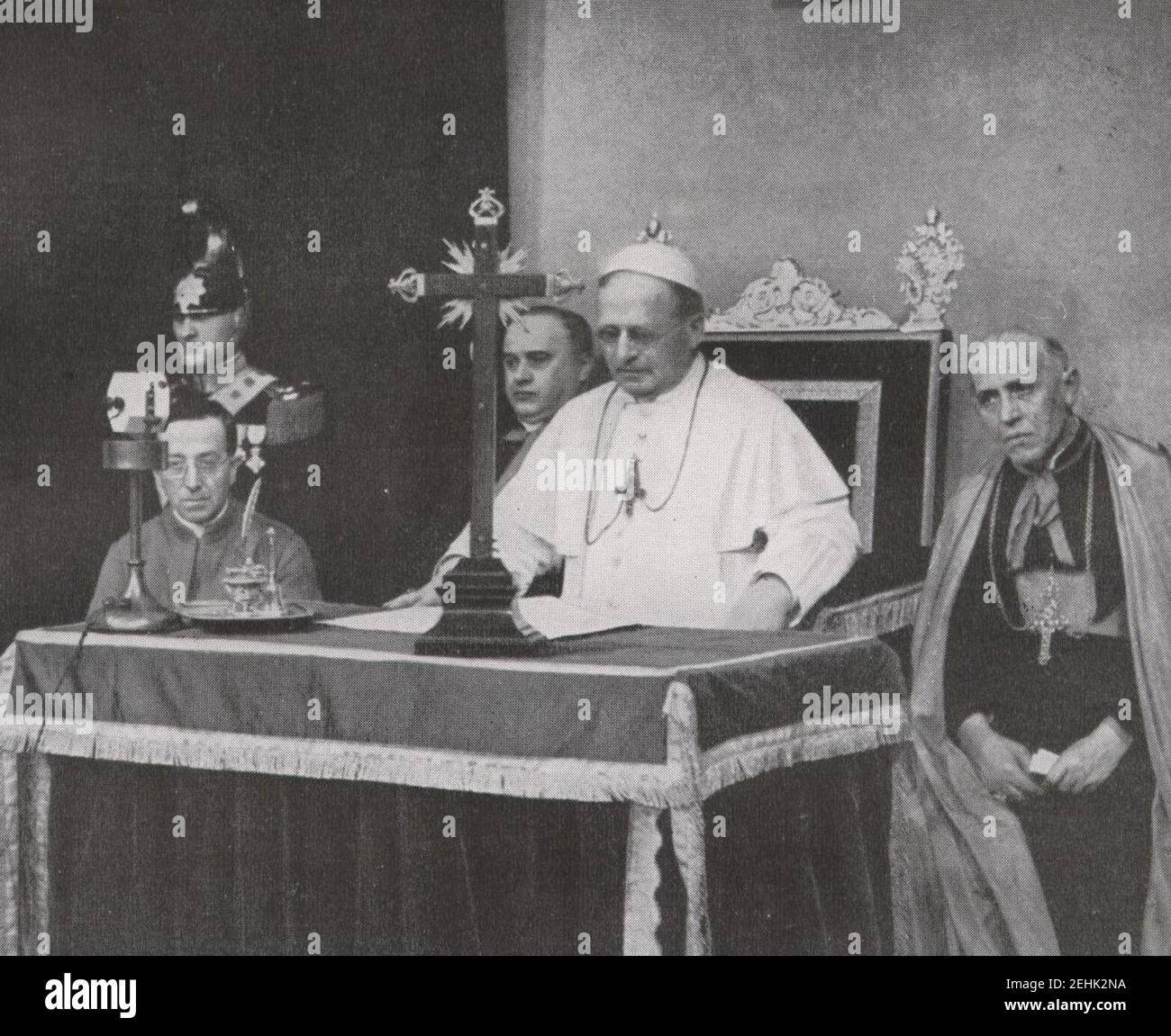 Papa Pio XI., radio Vatikan 1931JS. Foto Stock
