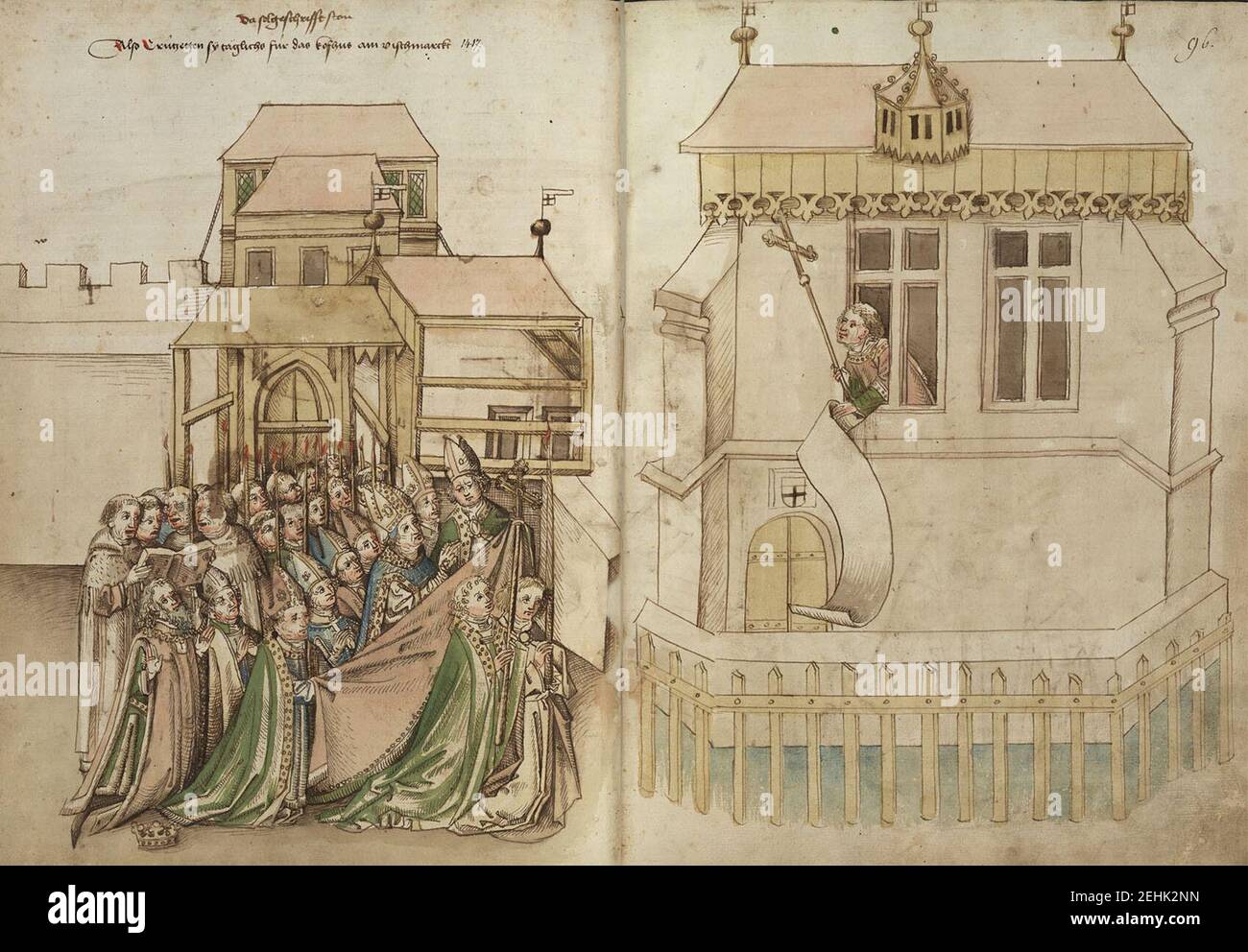 Papstwahl Konstanzer Konzil 1417. Foto Stock