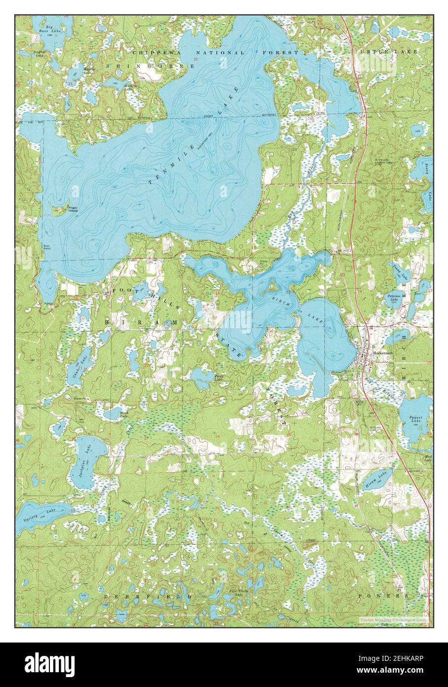 Hackensack, Minnesota, mappa 1970, 1:24000, Stati Uniti d'America da Timeless Maps, dati U.S. Geological Survey Foto Stock