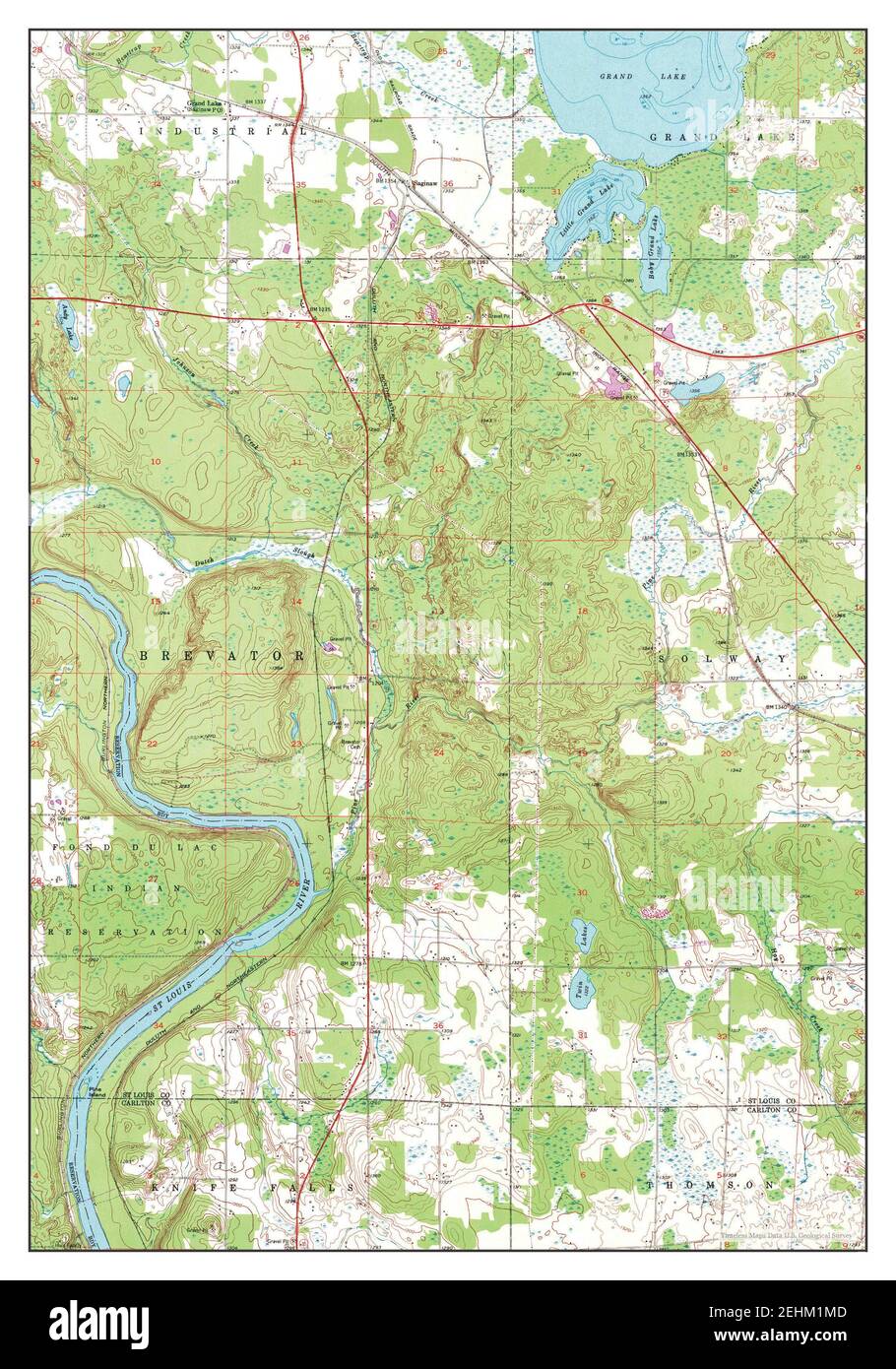 Saginaw, Minnesota, mappa 1953, 1:24000, Stati Uniti d'America da Timeless Maps, dati U.S. Geological Survey Foto Stock