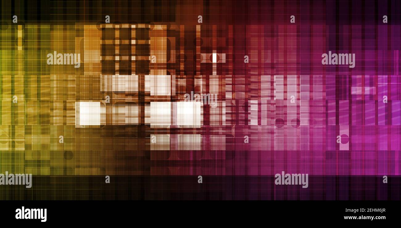 Tracciamento dei dati e la sorveglianza Tabella di analisi tecnica Foto Stock