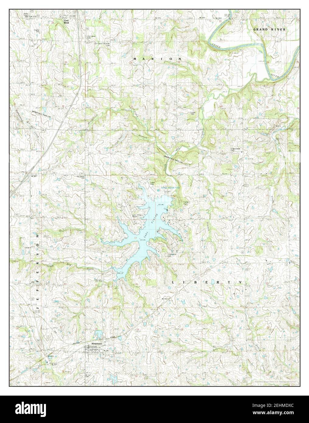 Mappa di altamont, missouri immagini e fotografie stock ad alta
