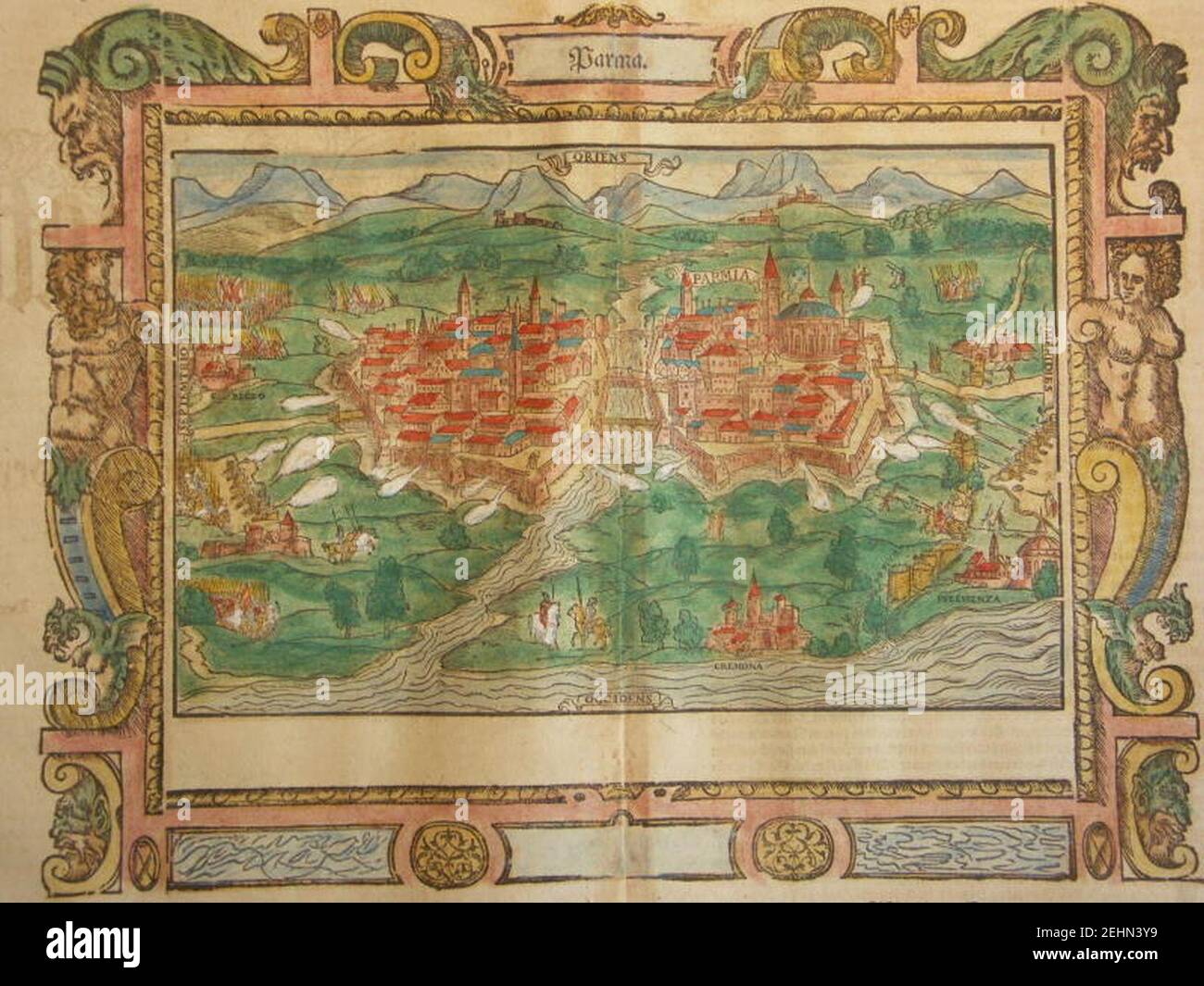 Parma sotto attacco militare (1600). Foto Stock