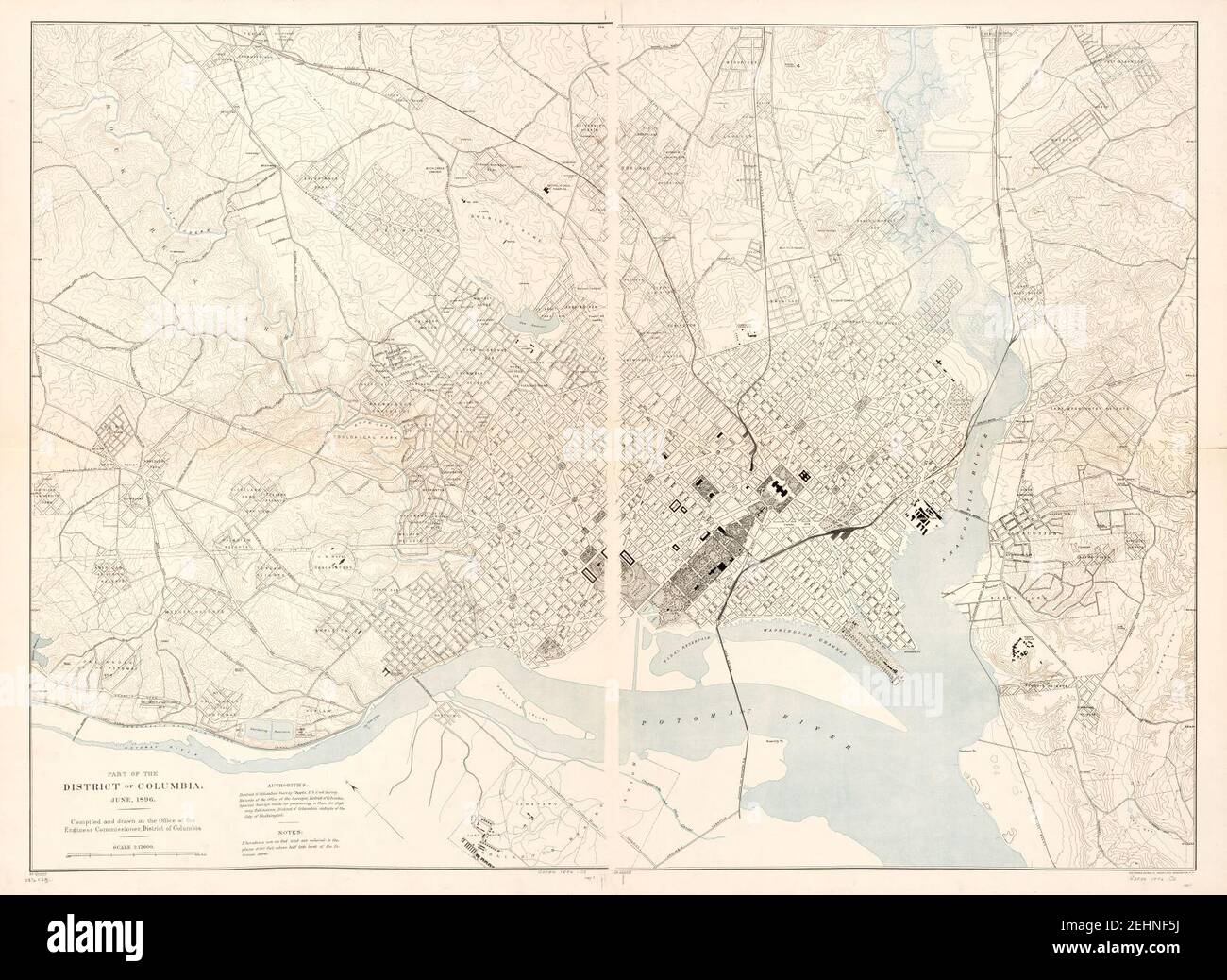 Parte del Distretto di Columbia - Giugno 1896 Foto Stock