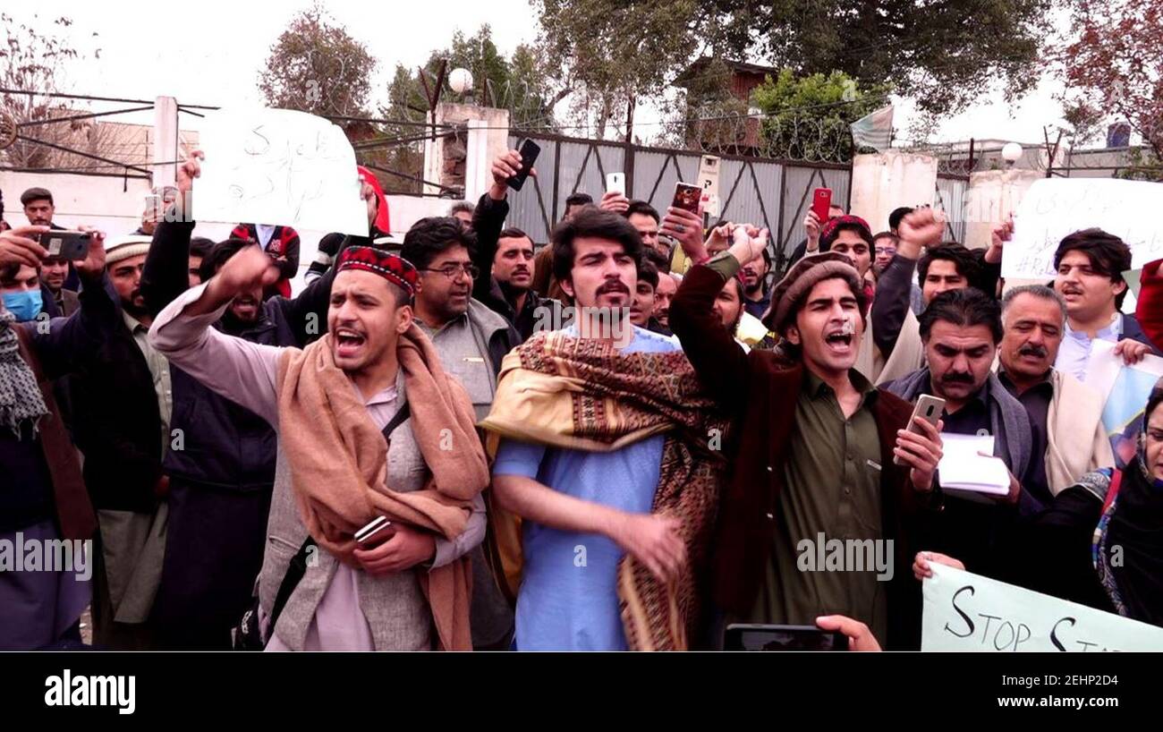 Pashtun Tahafuz movimento Quetta. Foto Stock