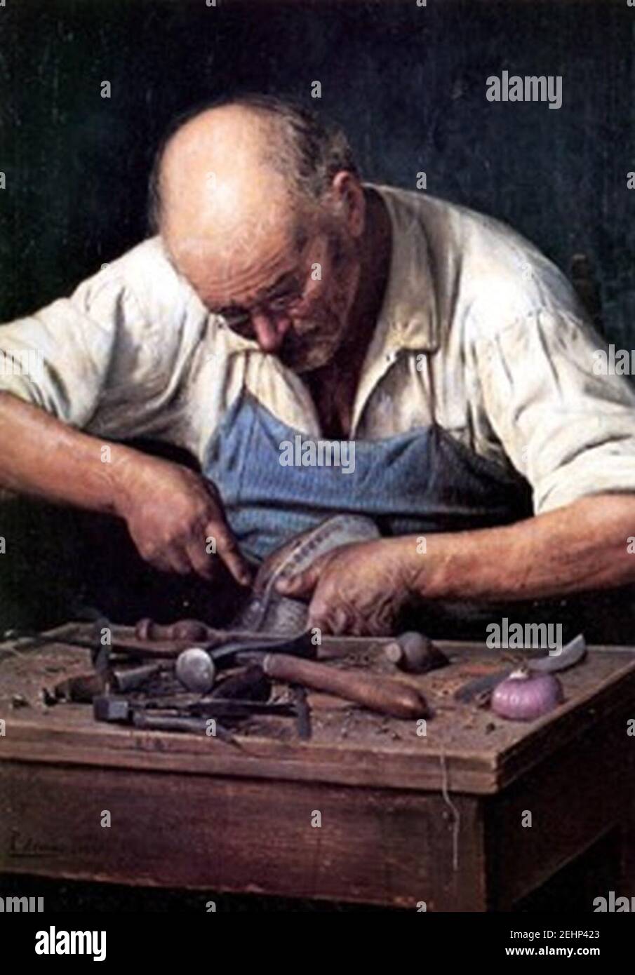 Pasquale Celommi - il ciabattino (CelommiP-01). Foto Stock