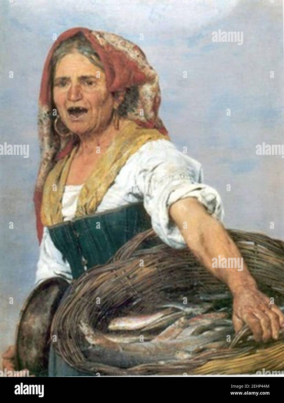 Pasquale Celommi - la Pescivendola (CelommiP-04). Foto Stock