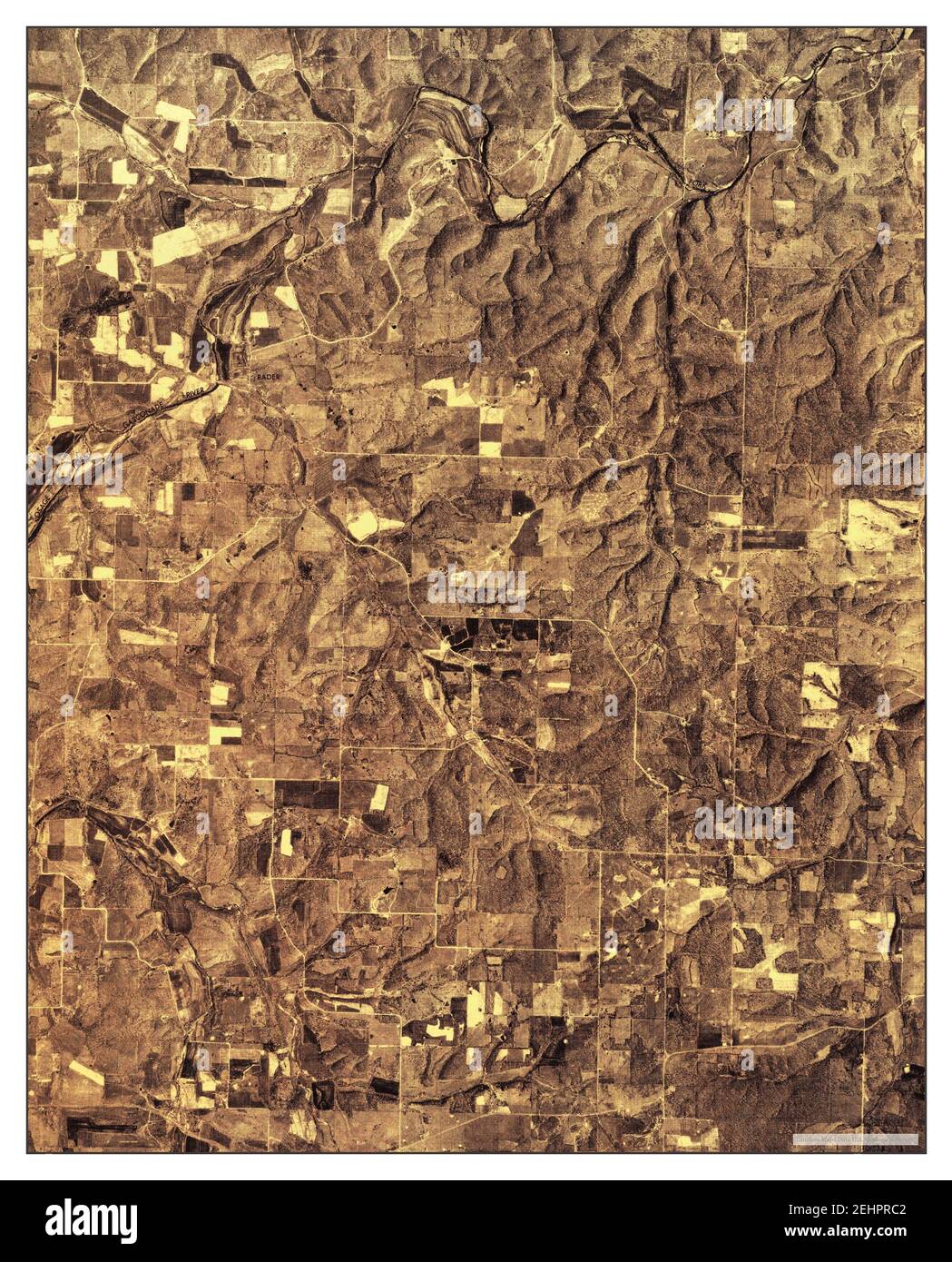 Rader, Missouri, mappa 1977, 1:24000, Stati Uniti d'America da Timeless Maps, dati U.S. Geological Survey Foto Stock