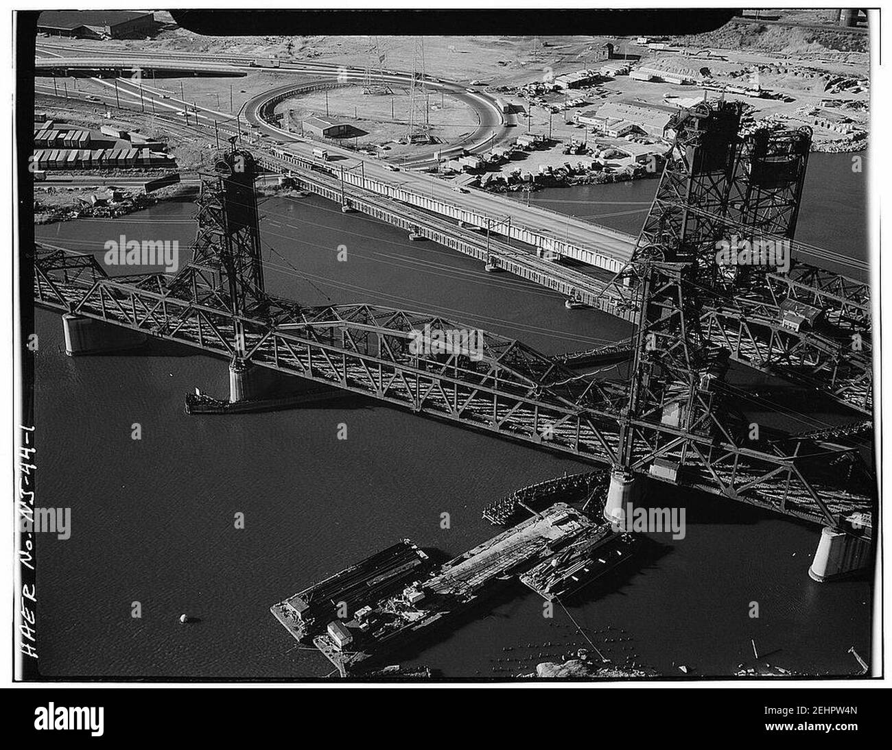 PERCORSO Lift Bridge fiume Hackensack. Foto Stock