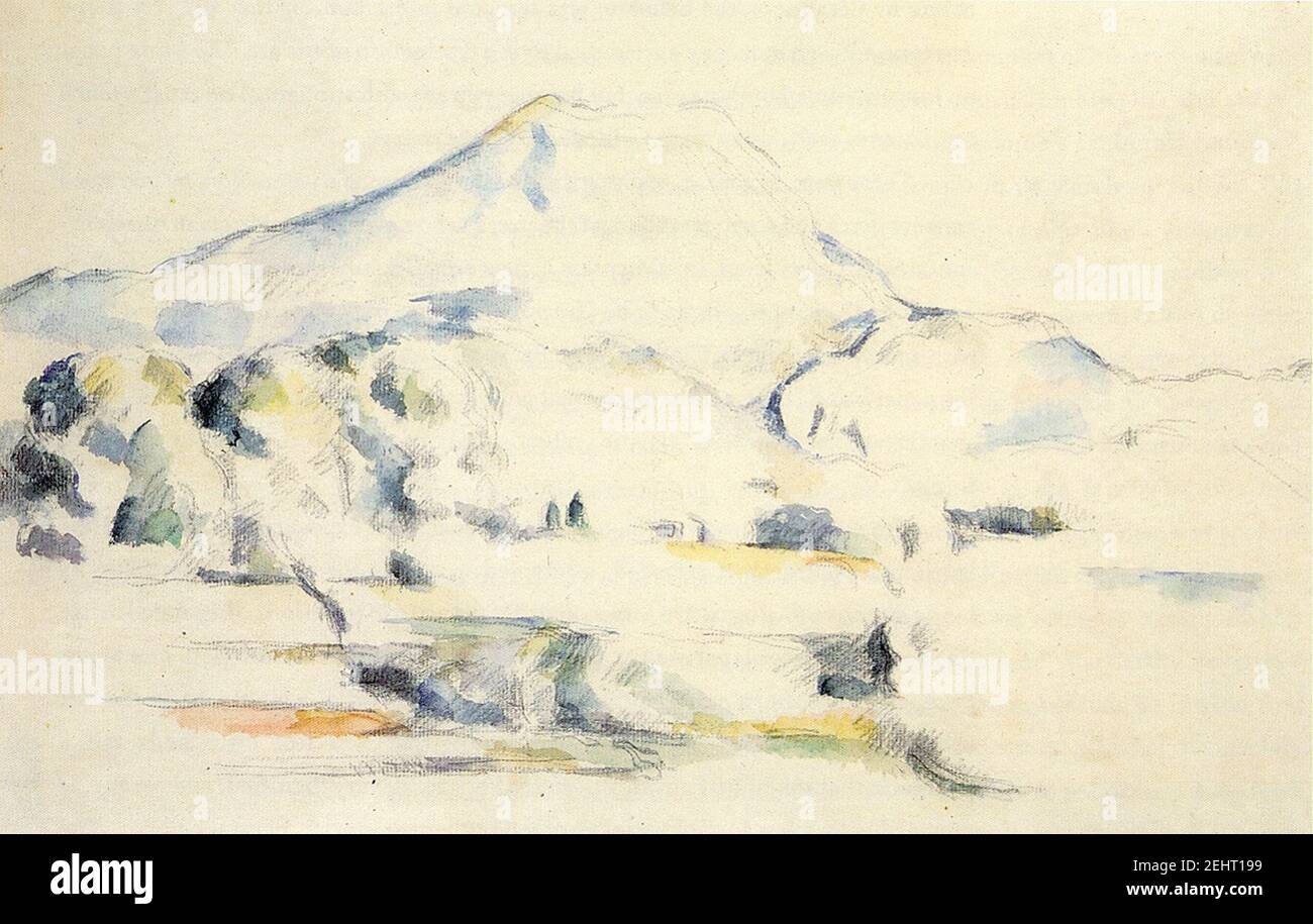 Paul Cézanne-Mont Sainte-Victoire. Foto Stock