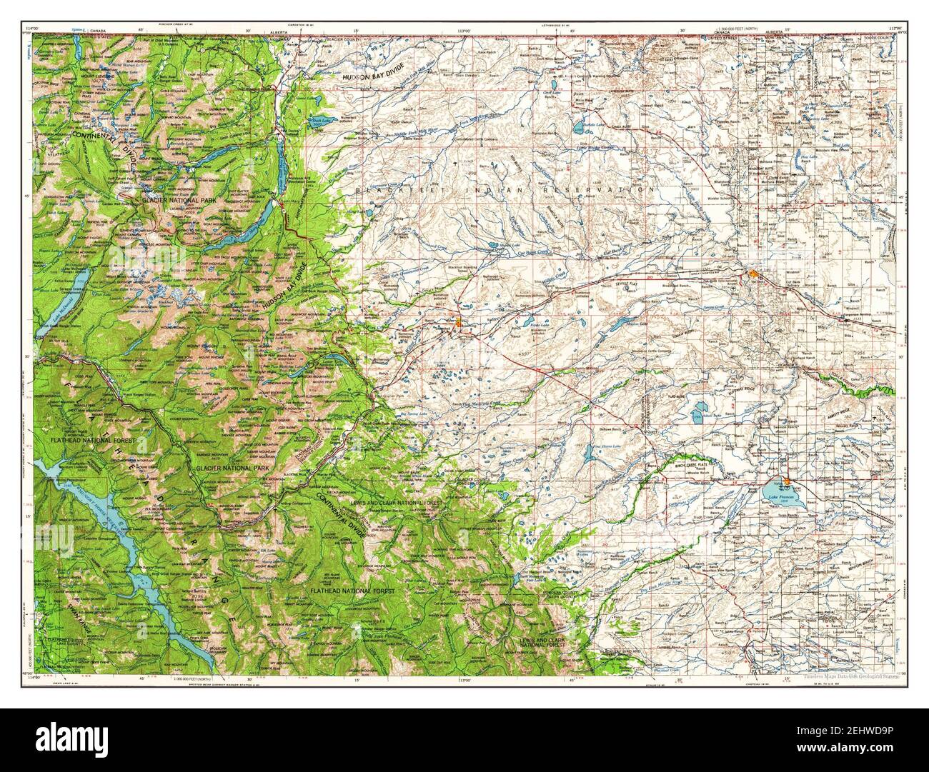Cut bank montana map immagini e fotografie stock ad alta risoluzione