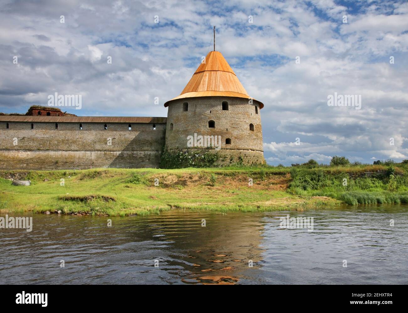 Oreshek Fortezza Shlisselburg. L'oblast di Leningrado. La Russia Foto Stock