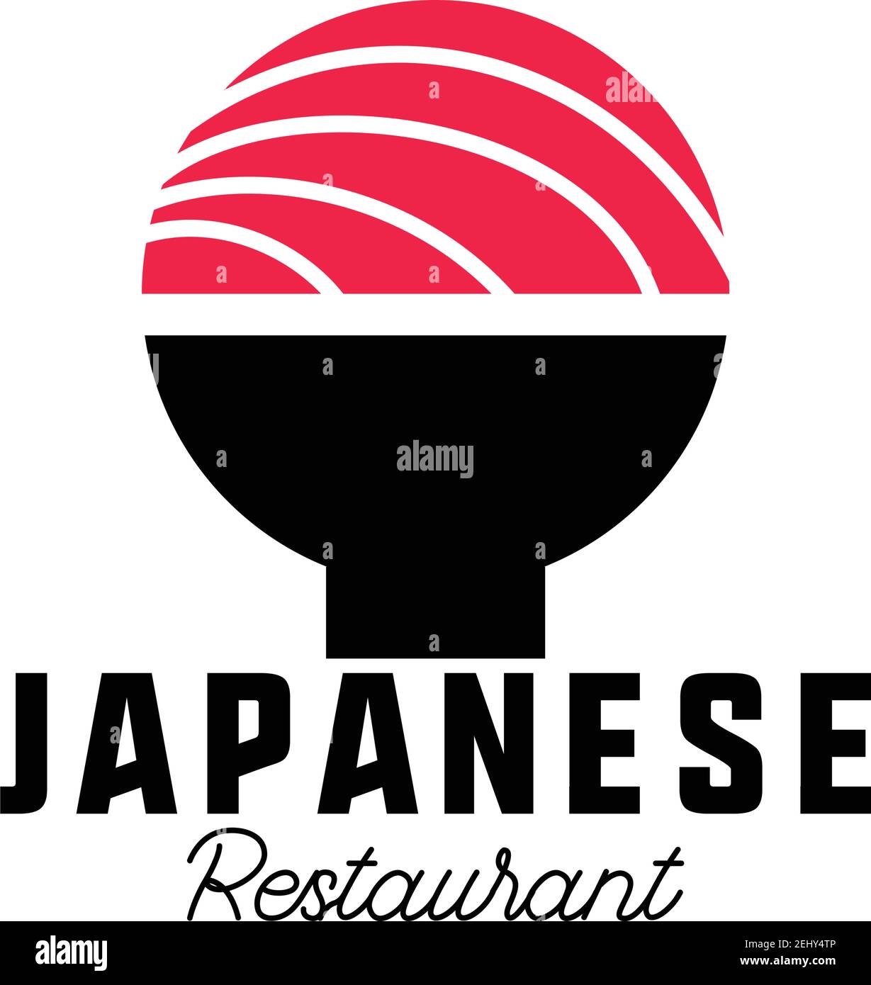logo giapponese per ristorante giapponese. illustrazione vettoriale Illustrazione Vettoriale