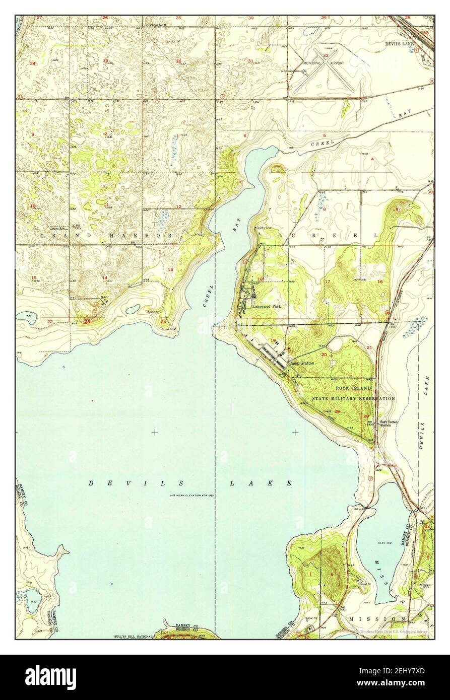 Mappa di grafton, dakota del nord immagini e fotografie stock ad alta