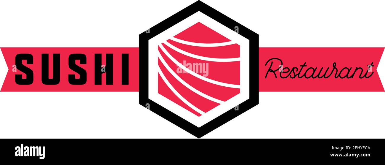 logo giapponese per ristorante giapponese. illustrazione vettoriale Illustrazione Vettoriale