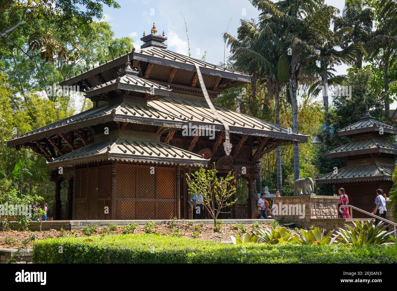 Nepal Peace Pagoda sul sito del World Expo '88, South Bank Parklands, Brisbane, Queensland, Australia. Foto Stock