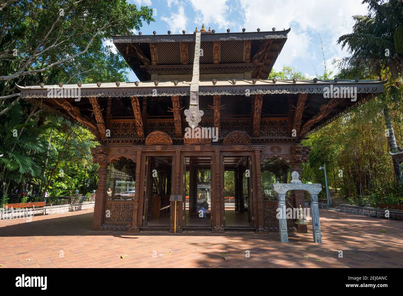 Nepal Peace Pagoda sul sito del World Expo '88, South Bank Parklands, Brisbane, Queensland, Australia. Foto Stock