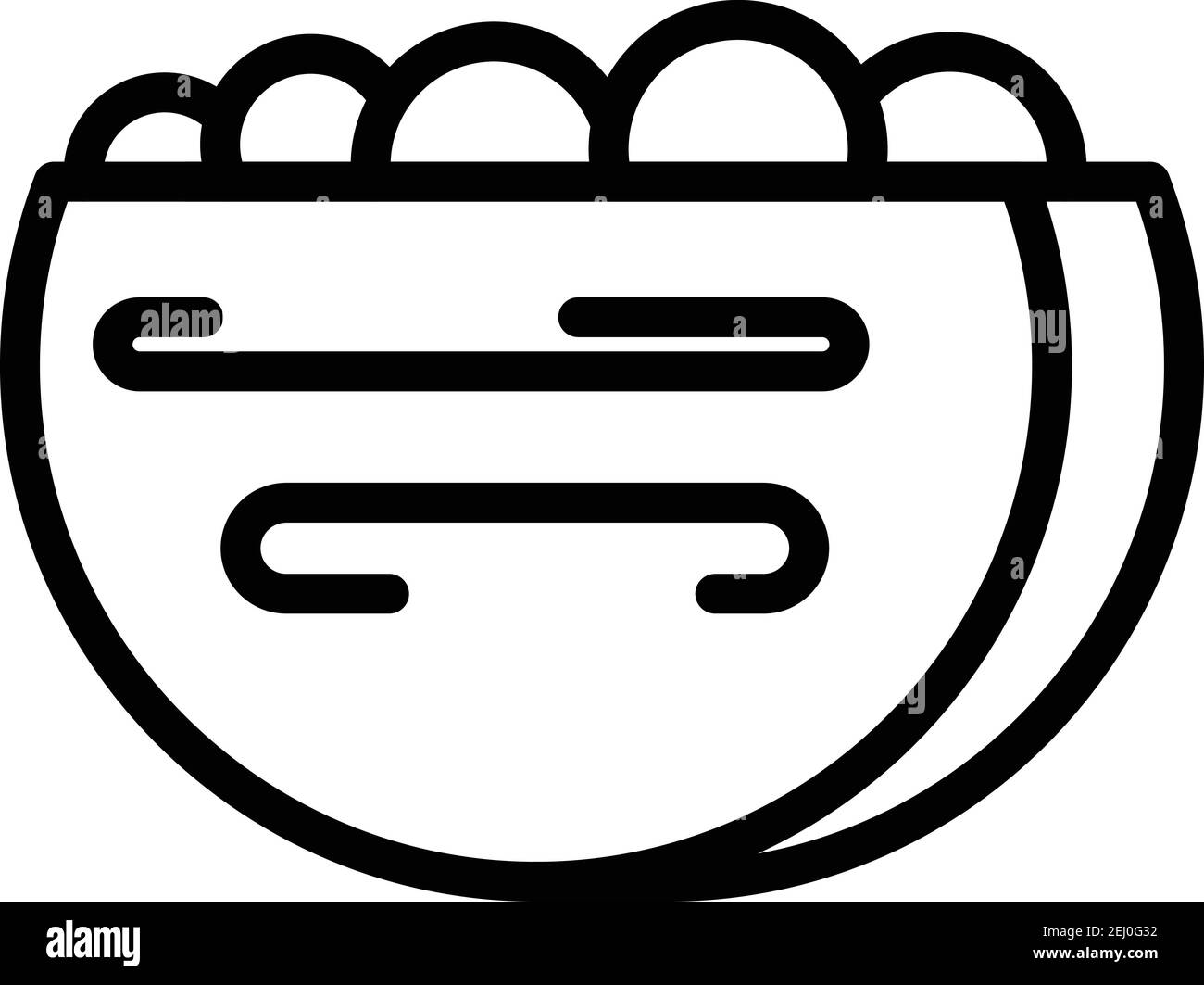 Icona falafel. Icona vettoriale falafel profilo per il web design isolato su sfondo bianco Illustrazione Vettoriale