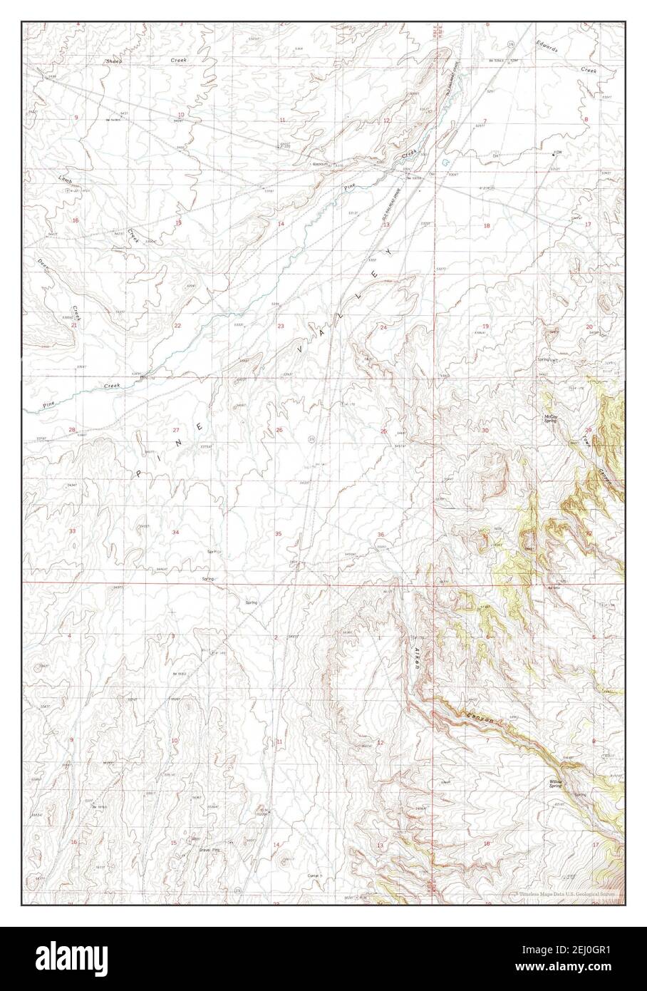 Mineral Hill NW, Nevada, map 1986, 1:24000, United States of America by Timeless Maps, data U.S. Geological Survey Foto Stock