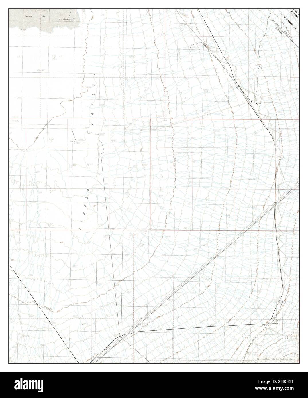 Nipton, Nevada, map 1983, 1:24000, United States of America by Timeless Maps, data U.S. Geological Survey Foto Stock