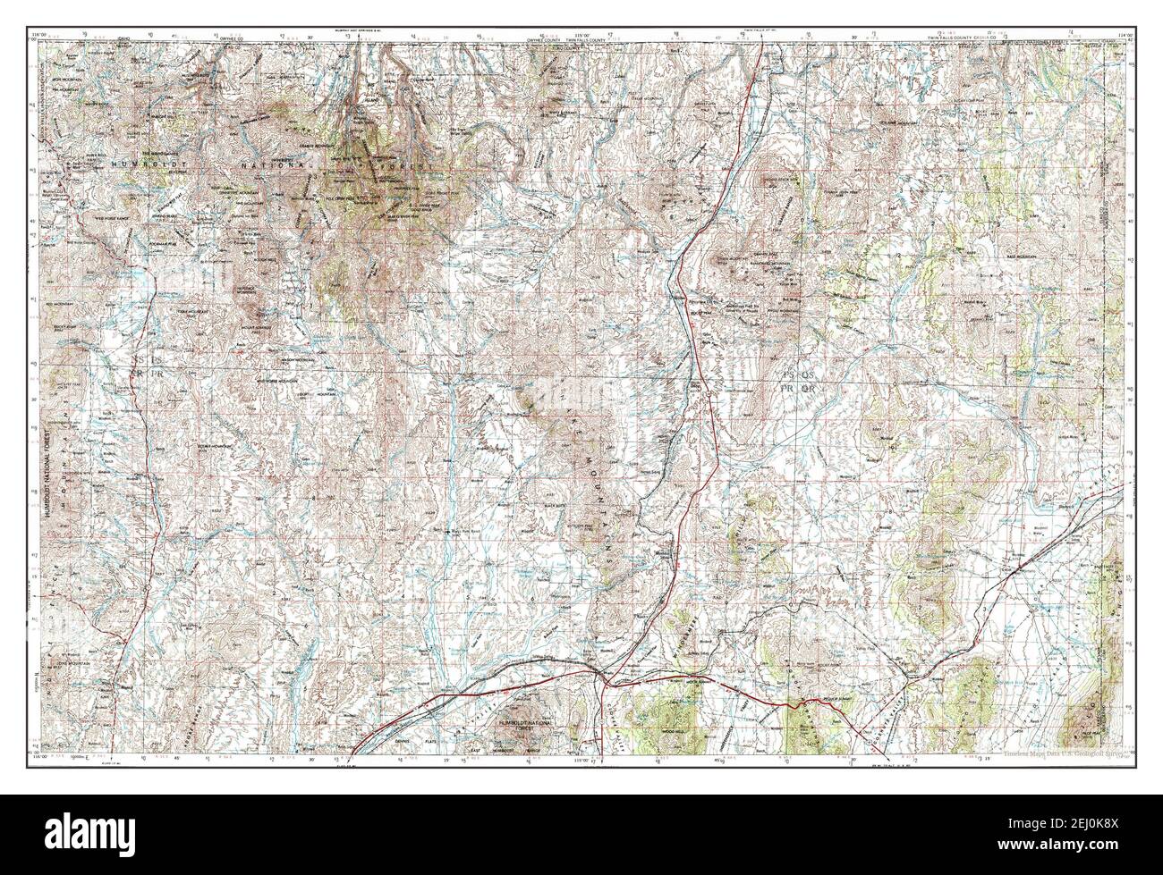 Wells, Nevada, mappa 1955, 1:250000, Stati Uniti d'America da Timeless Maps, dati U.S. Geological Survey Foto Stock