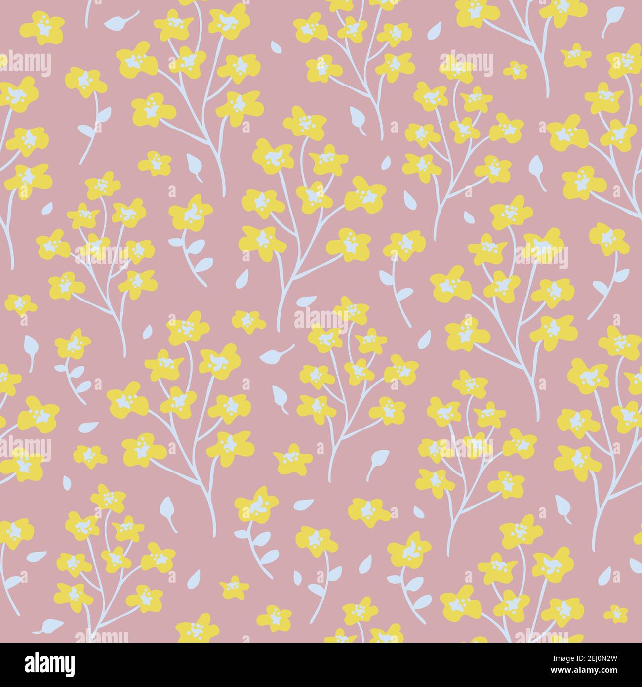 Modello vettoriale senza giunture con fiori in fiore astratti. Illustrazione Vettoriale