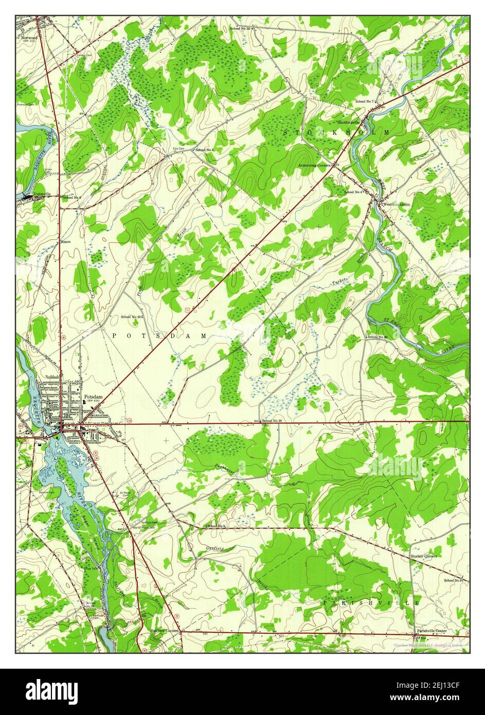 Vecchia mappa di potsdam immagini e fotografie stock ad alta