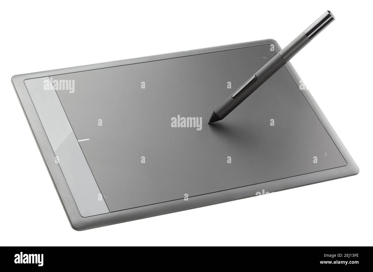 Moderno tablet grafico isolato su sfondo bianco Foto Stock