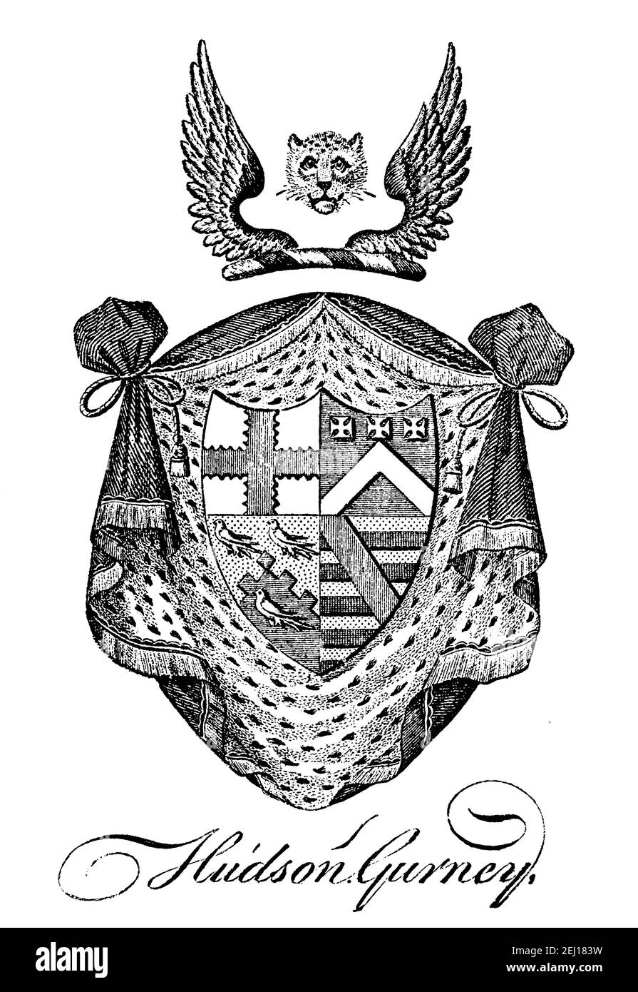 libretto dell'antiquario inglese, scrittore e politico Hudson Gurney di Norwich (1775–1864) Foto Stock