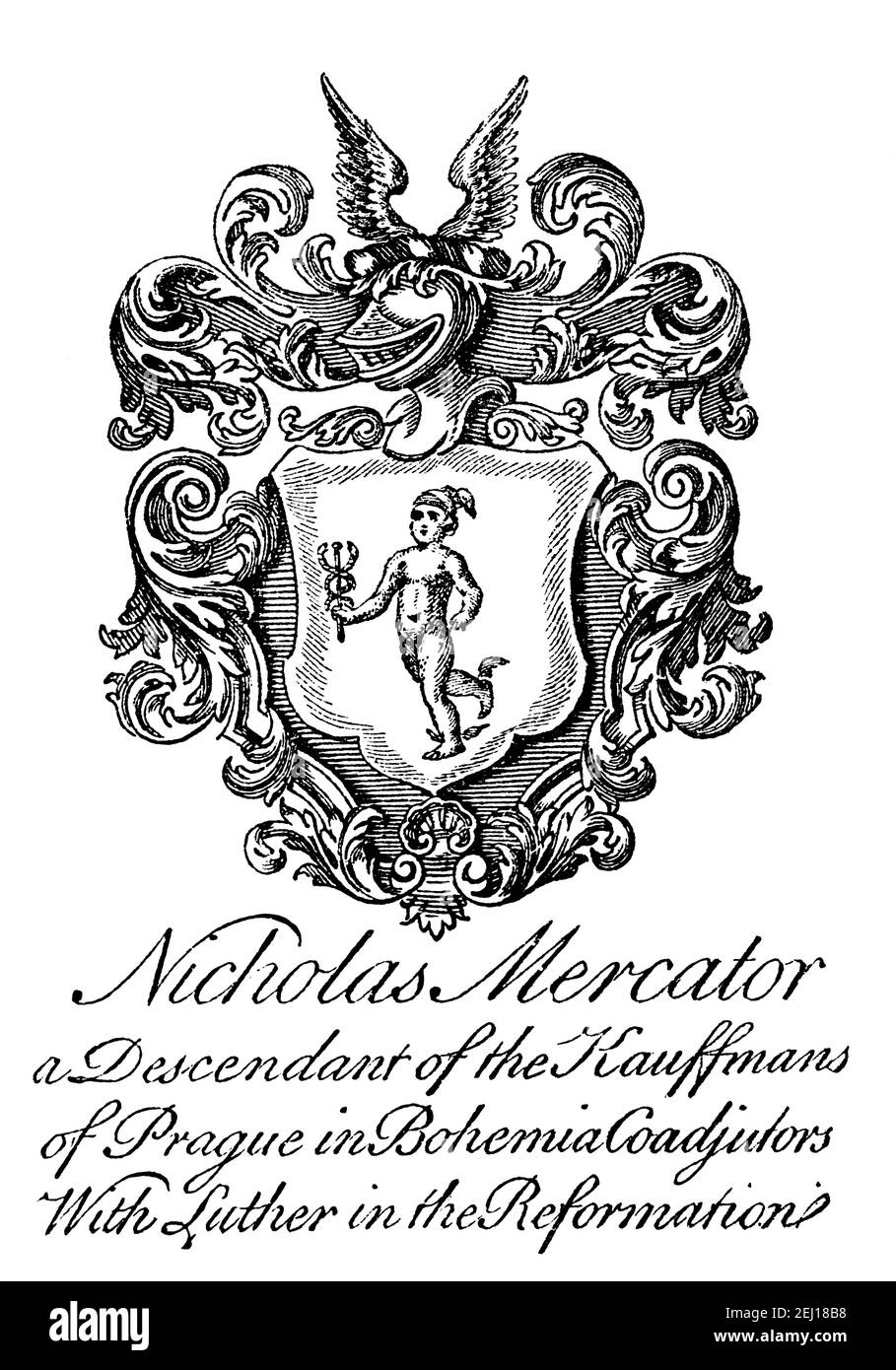 Metà del 1600 libreria del matematico e astronomo Nicholas Mercator (1619- Foto Stock