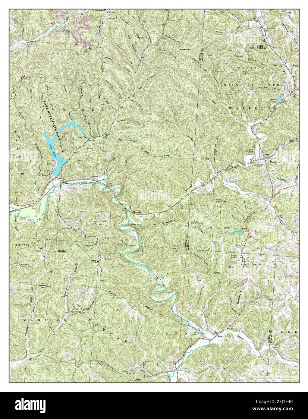 Mineral, Ohio, mappa 1992, 1:24000, Stati Uniti d'America da Timeless Maps, dati U.S. Geological Survey Foto Stock