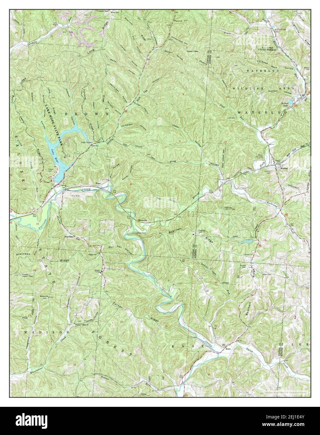 Mineral, Ohio, mappa 1992, 1:24000, Stati Uniti d'America da Timeless Maps, dati U.S. Geological Survey Foto Stock