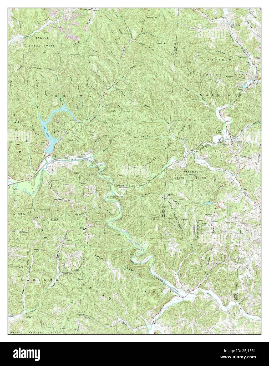 Mineral, Ohio, mappa 1961, 1:24000, Stati Uniti d'America da Timeless Maps, dati U.S. Geological Survey Foto Stock