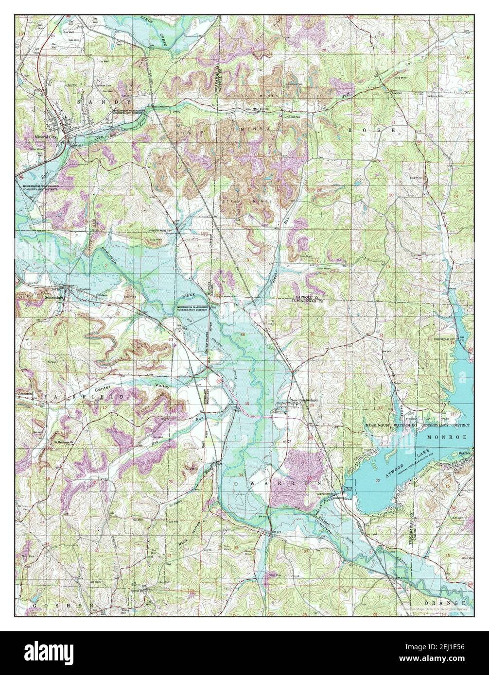 Mineral City, Ohio, mappa 1994, 1:24000, Stati Uniti d'America da Timeless Maps, dati U.S. Geological Survey Foto Stock