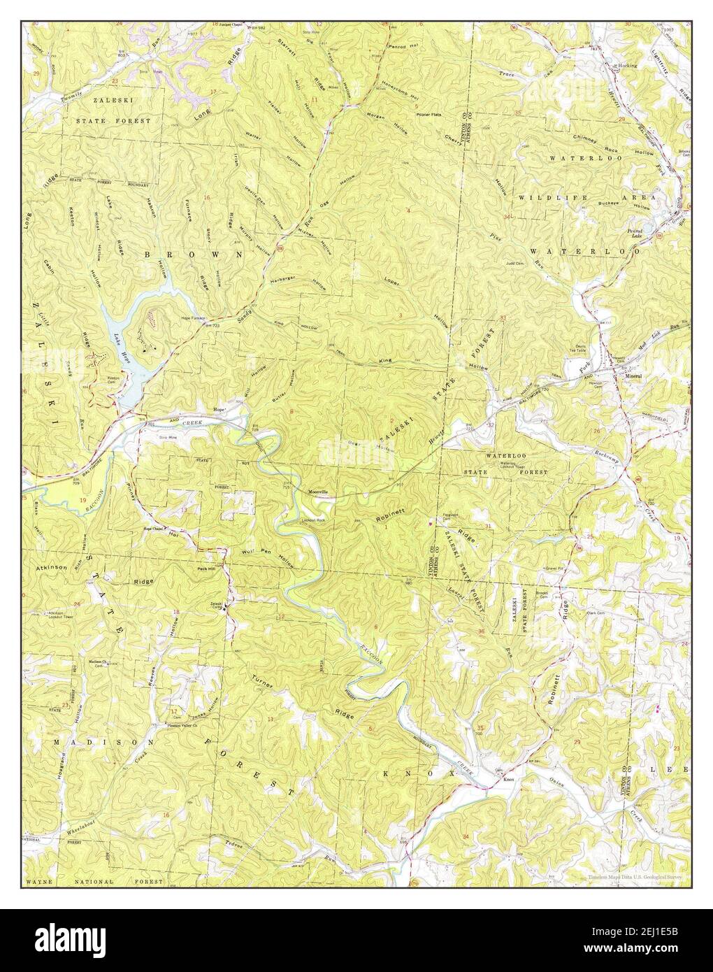 Mineral, Ohio, mappa 1961, 1:24000, Stati Uniti d'America da Timeless Maps, dati U.S. Geological Survey Foto Stock