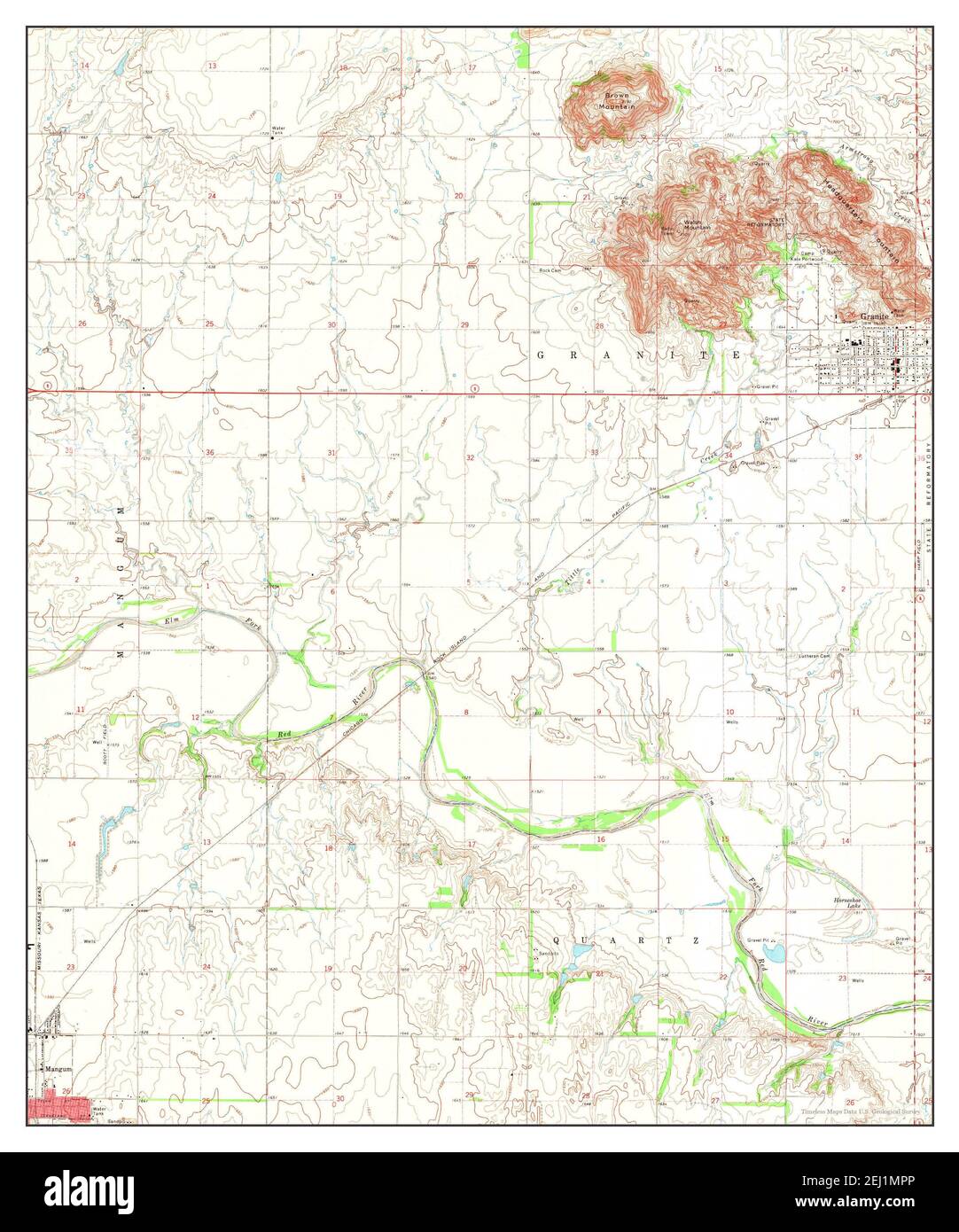 Mappa del granito oklahoma immagini e fotografie stock ad alta