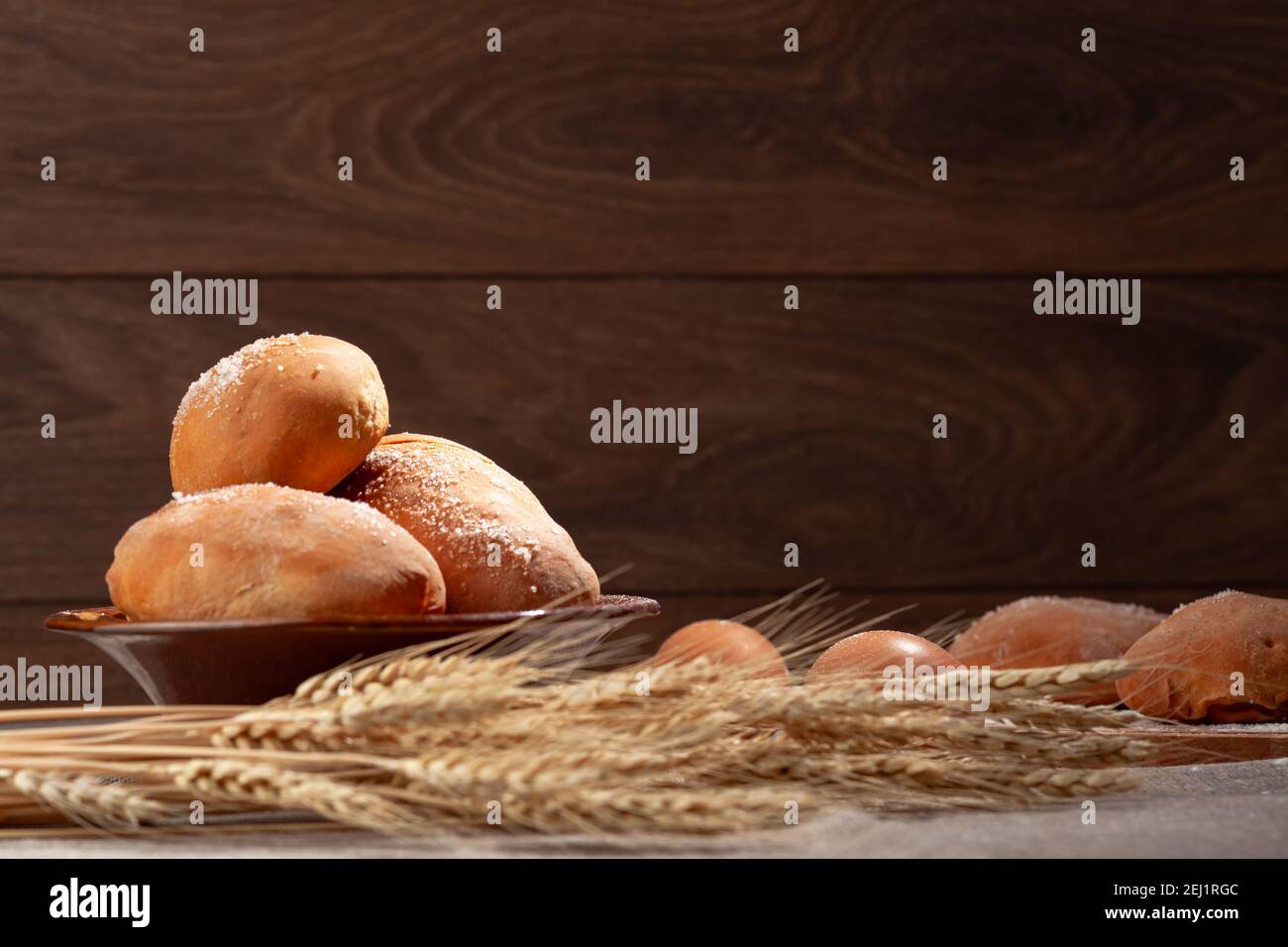 Cartolina con un posto per scrivere pasticceria fatta in casa Foto Stock