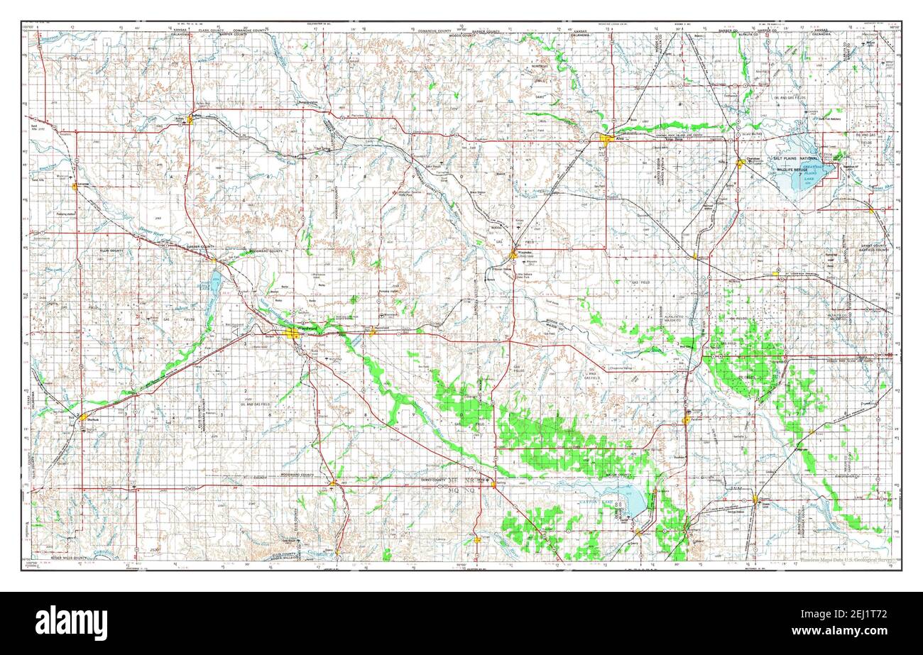 Mappa di woodward oklahomaward immagini e fotografie stock ad alta