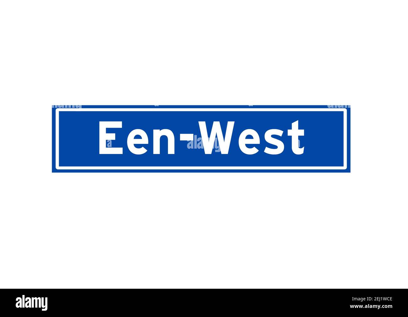 Een-West isolato olandese luogo segno nome. Indicazione della città dai Paesi Bassi. Foto Stock