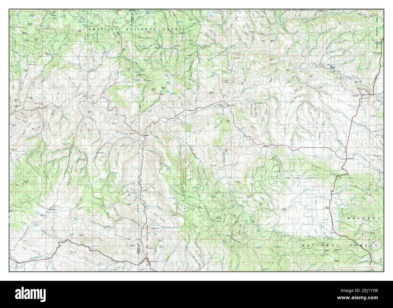 Monument, Oregon, mappa 1980, 1:100000, Stati Uniti d'America da Timeless Maps, dati U.S. Geological Survey Foto Stock