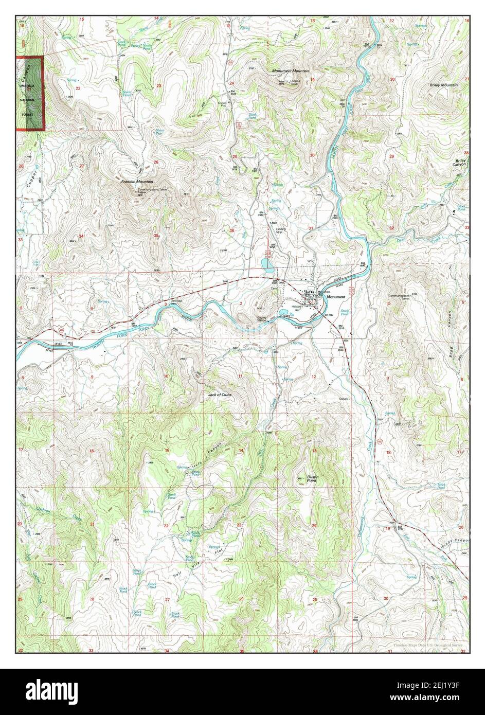 Monument, Oregon, mappa 1995, 1:24000, Stati Uniti d'America da Timeless Maps, dati U.S. Geological Survey Foto Stock