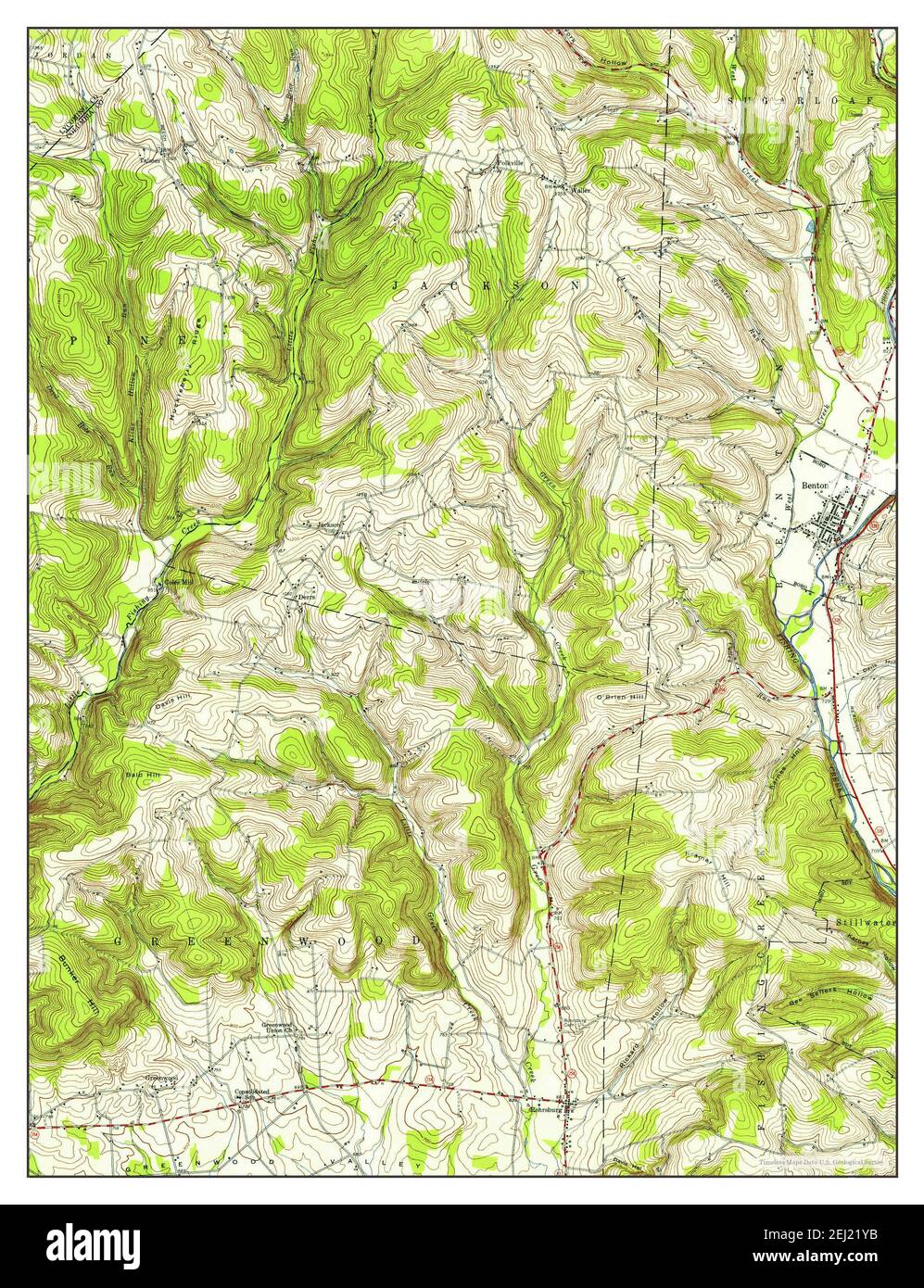 Benton, Pennsylvania, mappa 1953, 1:24000, Stati Uniti d'America da Timeless Maps, dati U.S. Geological Survey Foto Stock