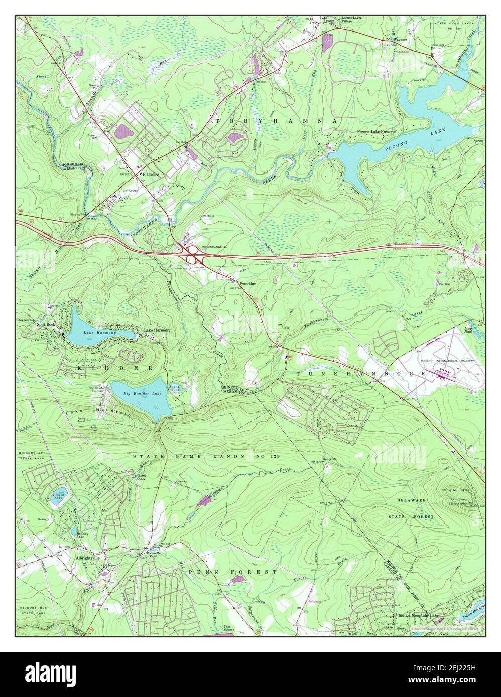 Mappa della pennsylvania di blakeslee immagini e fotografie stock ad