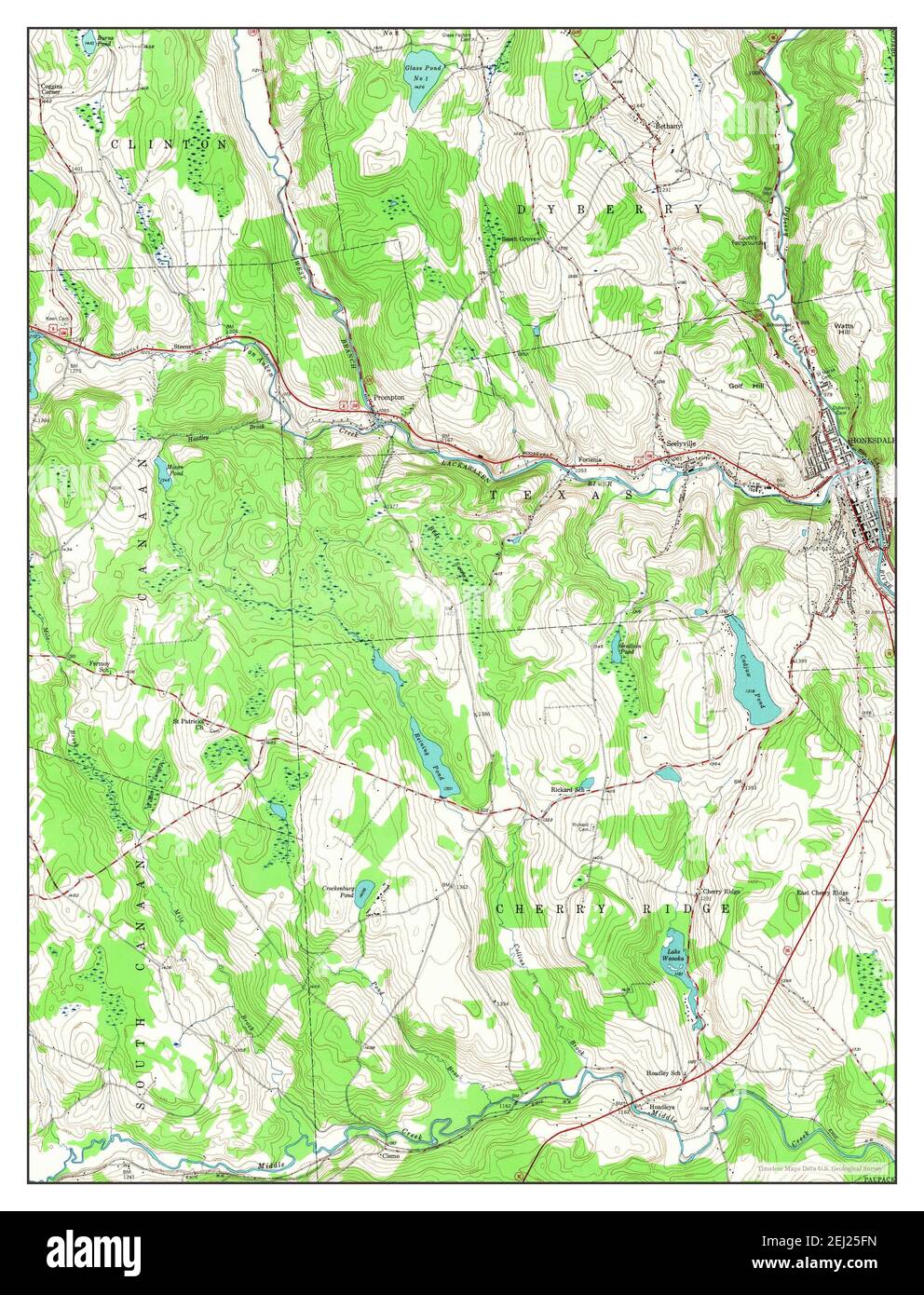 Honesdale, Pennsylvania, map 1946, 1:24000, United States of America by Timeless Maps, data U.S. Geological Survey Foto Stock