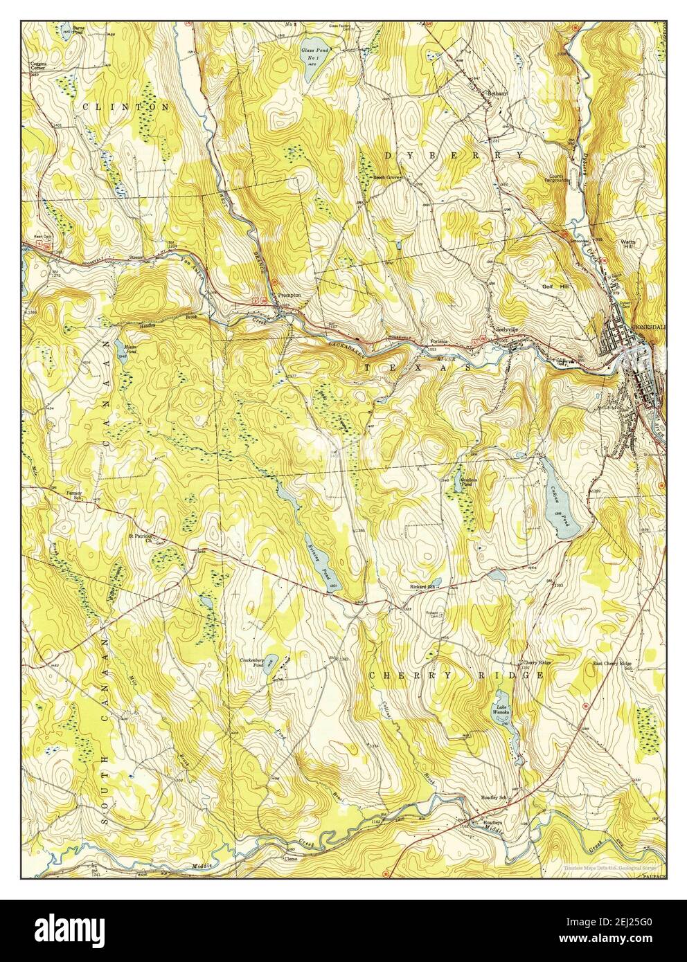 Honesdale, Pennsylvania, map 1949, 1:24000, United States of America by Timeless Maps, data U.S. Geological Survey Foto Stock