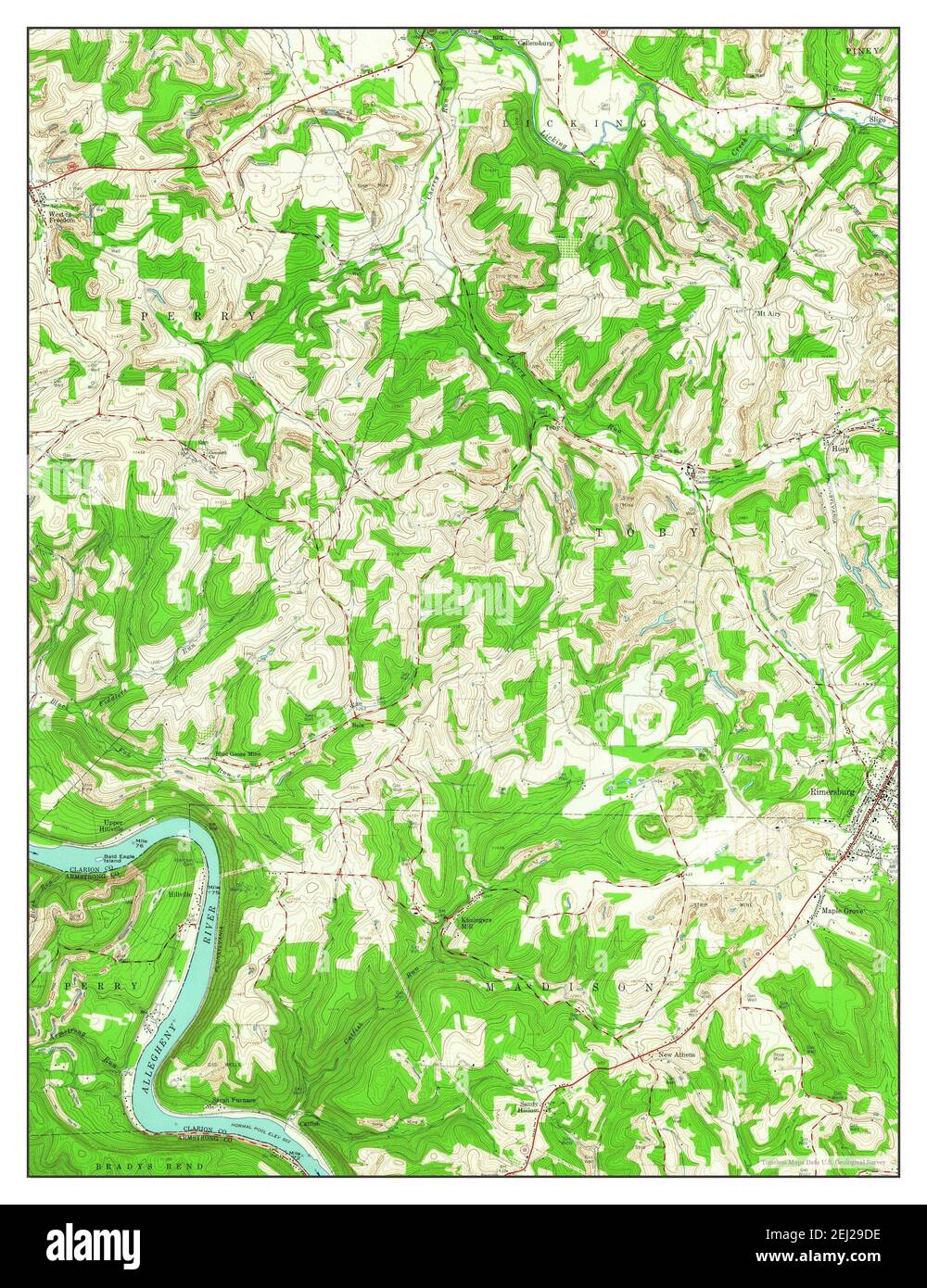 Rimersburg, pennsylvania, mappa immagini e fotografie stock ad alta
