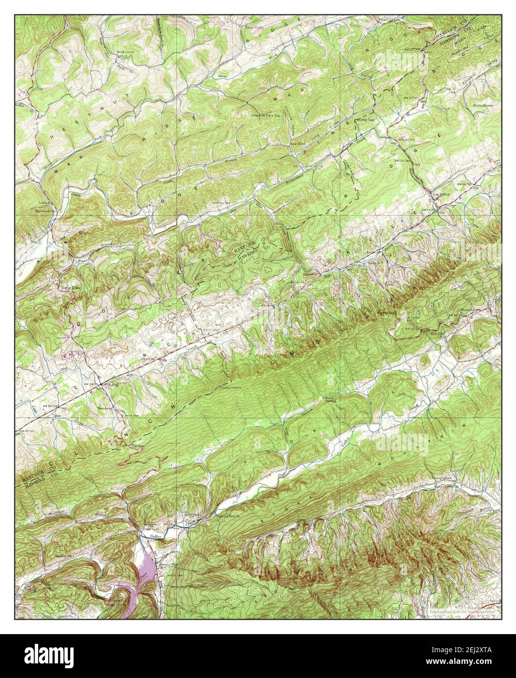 Lee Valley, Tennessee, mappa 1939, 1:24000, Stati Uniti d'America da Timeless Maps, dati U.S. Geological Survey Foto Stock