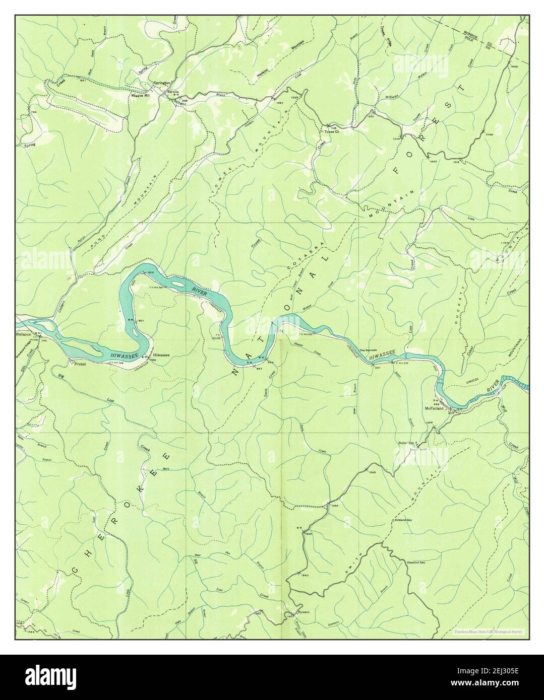 MC Farland, Tennessee, mappa 1936, 1:24000, Stati Uniti d'America da Timeless Maps, dati U.S. Geological Survey Foto Stock