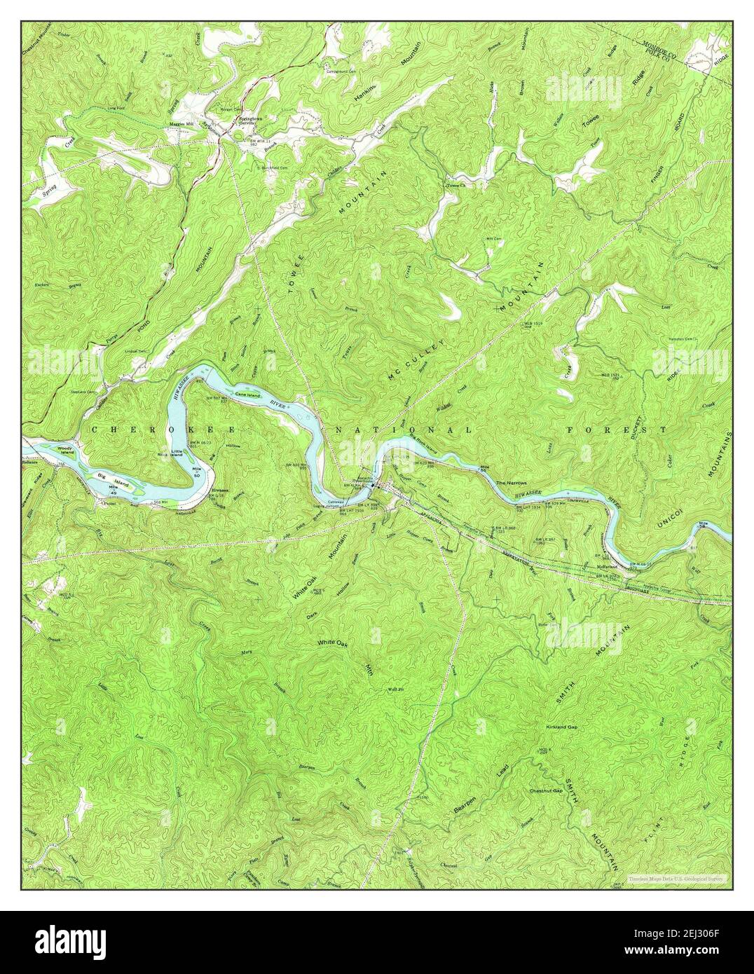MC Farland, Tennessee, mappa 1957, 1:24000, Stati Uniti d'America da Timeless Maps, dati U.S. Geological Survey Foto Stock